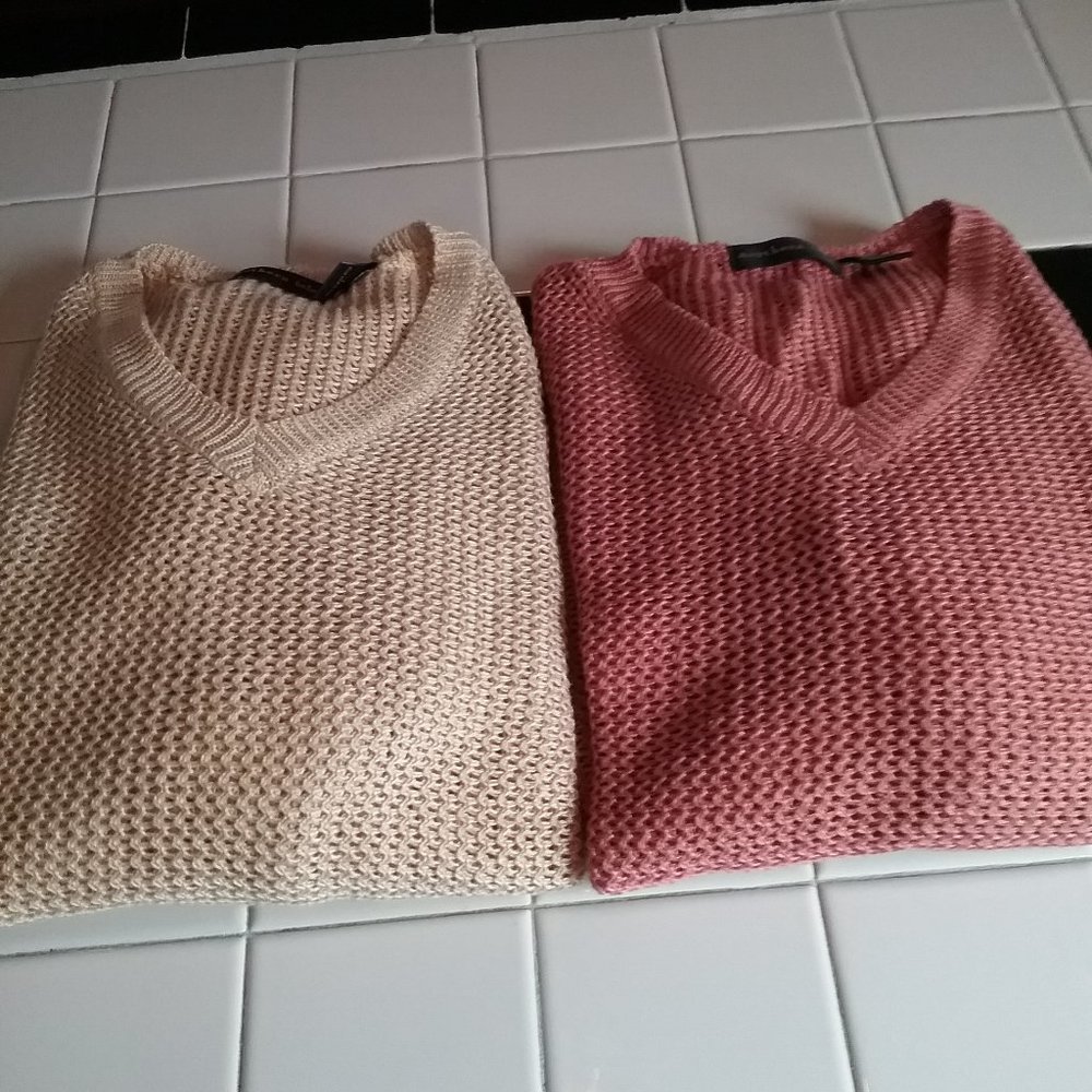 2 Rayon and Linen Sweaters.